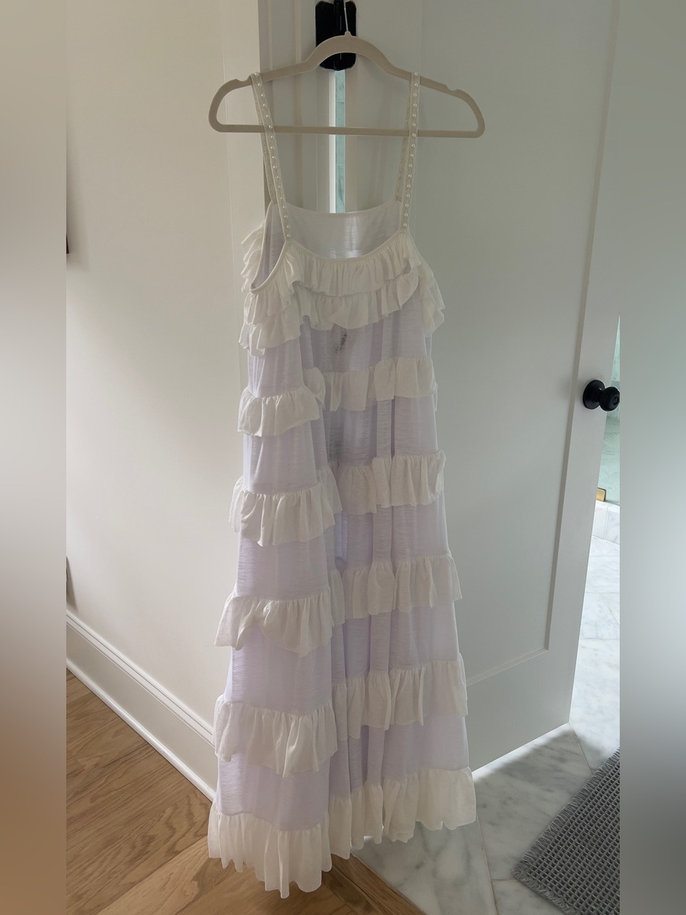 Pitusa Beaded Strap Tiered Dress White Standard - NWT - Picture 14 of 14